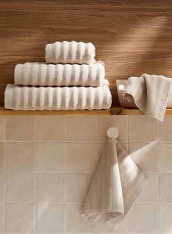Textured cotton towels