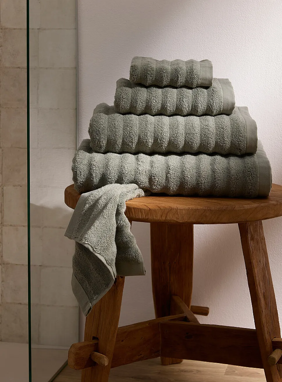 Textured cotton towels