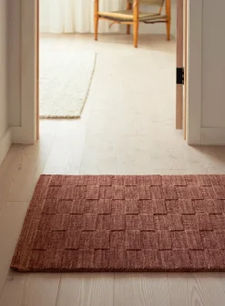 Textured tiles artisanal hallway runner