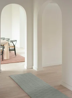 Textured tiles artisanal hallway runner