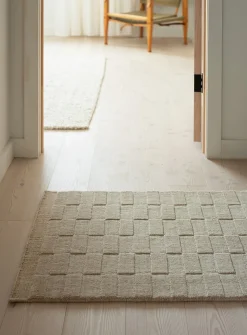 Textured tiles artisanal hallway runner
