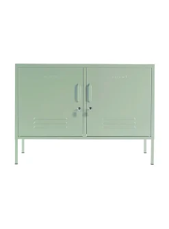The Lowdown metallic storage cabinet