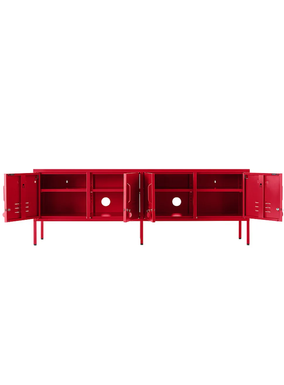 The Standard storage units metallic TV unit