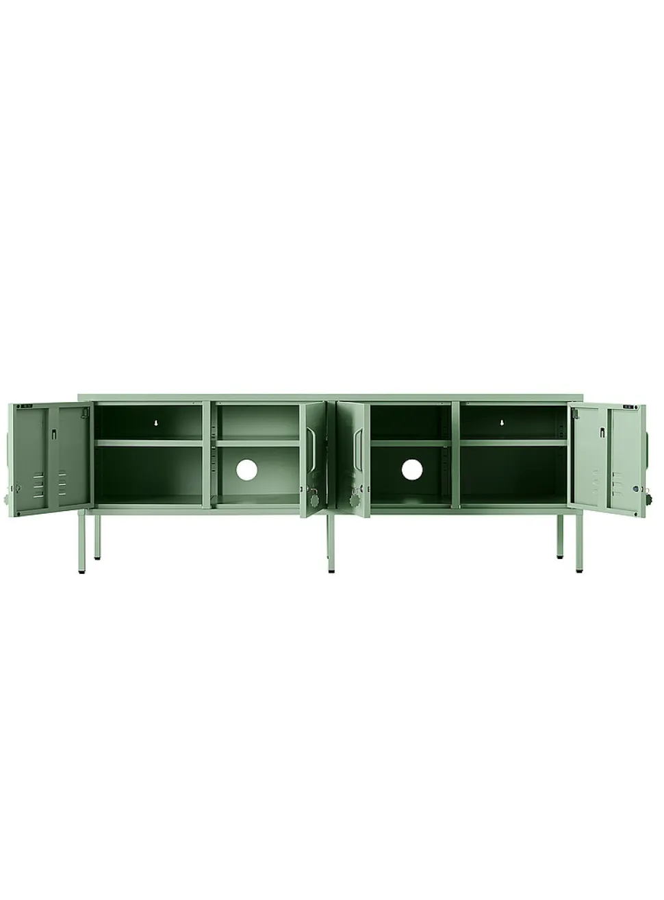 The Standard storage units metallic TV unit