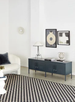 The Standard storage units metallic TV unit