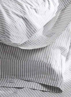 Thin stripe 100% organic cotton pillowcases