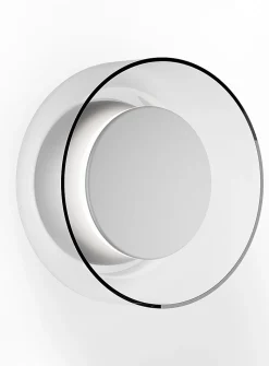 Totem clear glass grey wall sconce