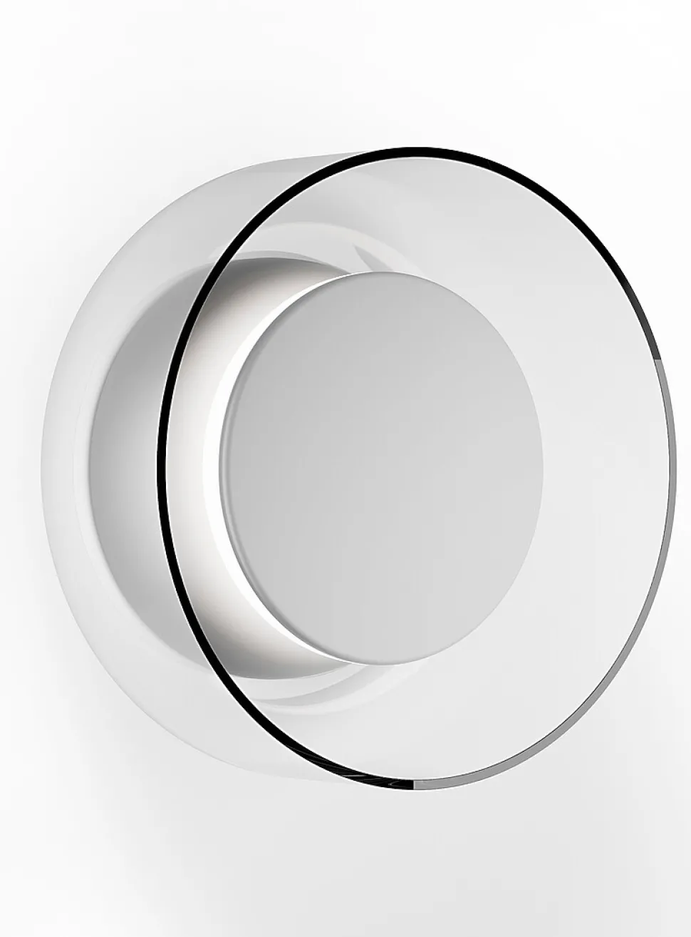 Totem clear glass grey wall sconce