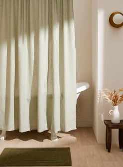 Touch of linen shower curtain