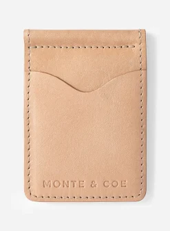 Vegetable-tanned leather card case