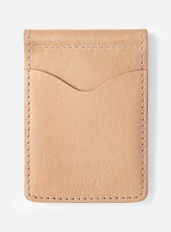 Vegetable-tanned leather card case