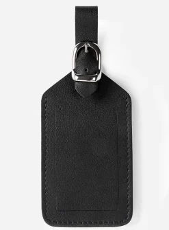 Vegetable-tanned leather luggage tag