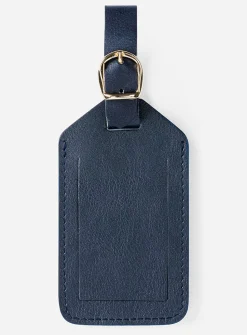Vegetable-tanned leather luggage tag