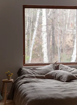Waffled cotton duvet cover set
