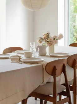 Waffled cotton tablecloth