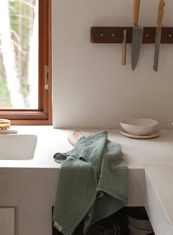 Waffled cotton tea towel set