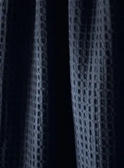 Waffled texture shower curtain