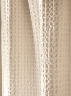 Waffled texture shower curtain