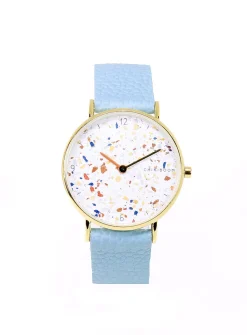 Watch with 36 mm terrazzo case