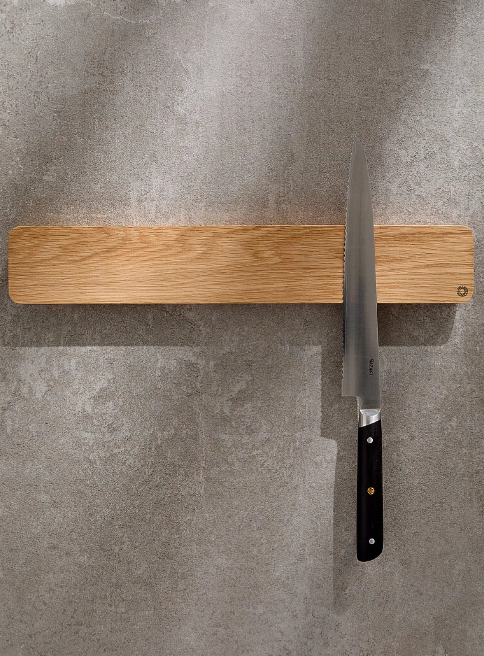 White oak magnetic knife block