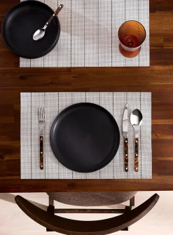 Wide stripes vinyl placemats