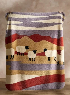 Wild sheep fleece throw