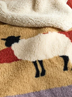 Wild sheep fleece throw