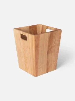 Wood wastebasket