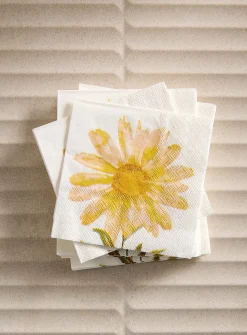 Yellow daisy paper napkins